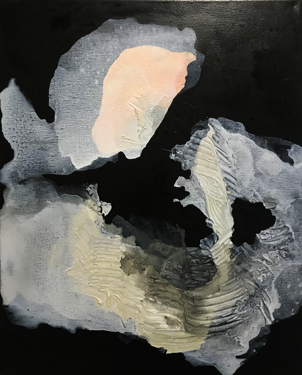 Organic Abstract Acrylic Painting By Kris Haas, 16 X 20", Stay With Me, Original Artwork