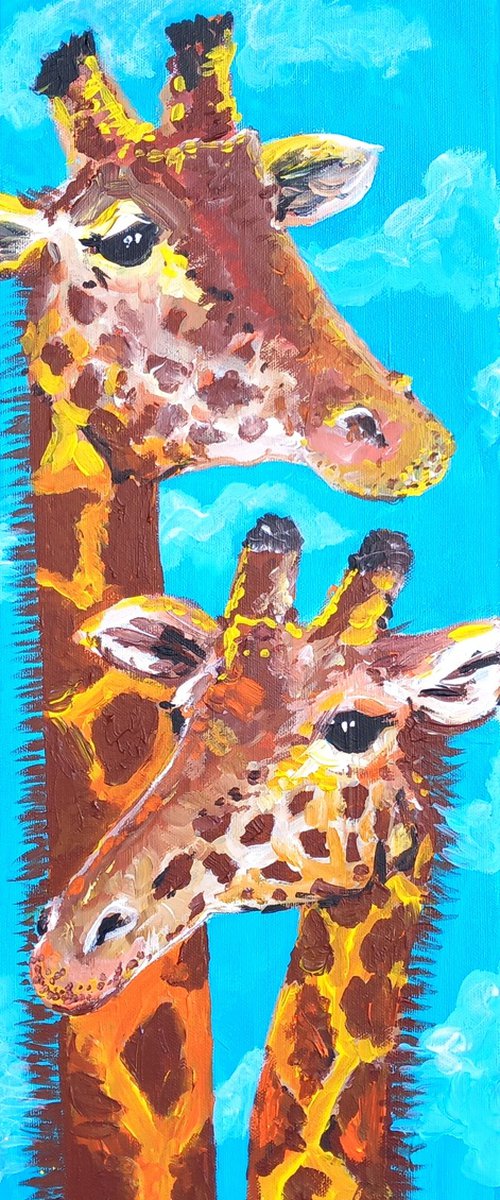 "2 giraffes" by Marily Valkijainen