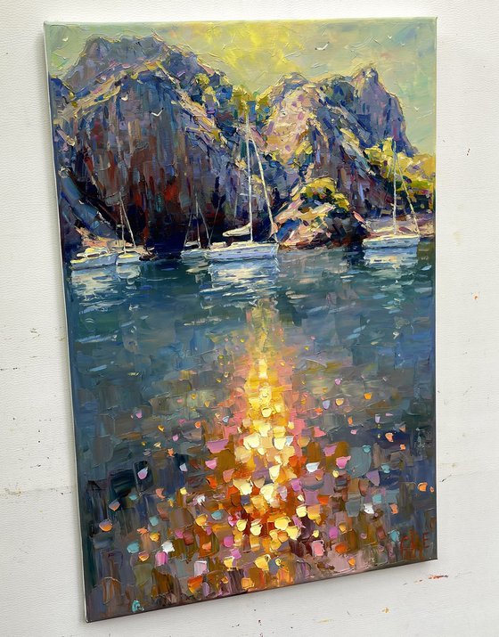 "Shimmering water"