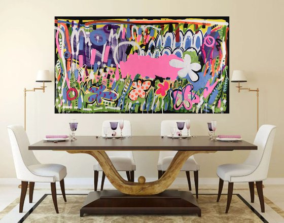 Flowers / Landscape 180 X 100 CM / 70,86 X 39,37 INCH