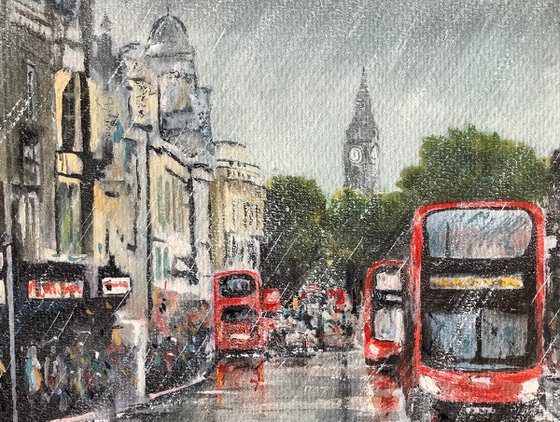 London in the rain