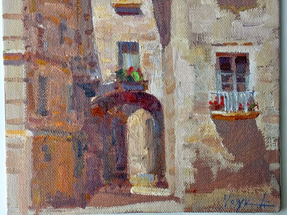 Sunlit Corner of Girona
