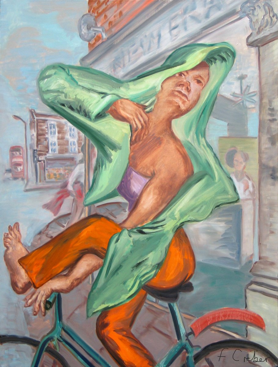 Expressive Oil Painting , New Era Dry Cleaners 2013 By Frank Creber, 30 X 40, Artwork For Sale On Artfinder
