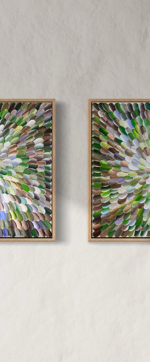 Bloom 42 - diptych by Tatiana Georgieva