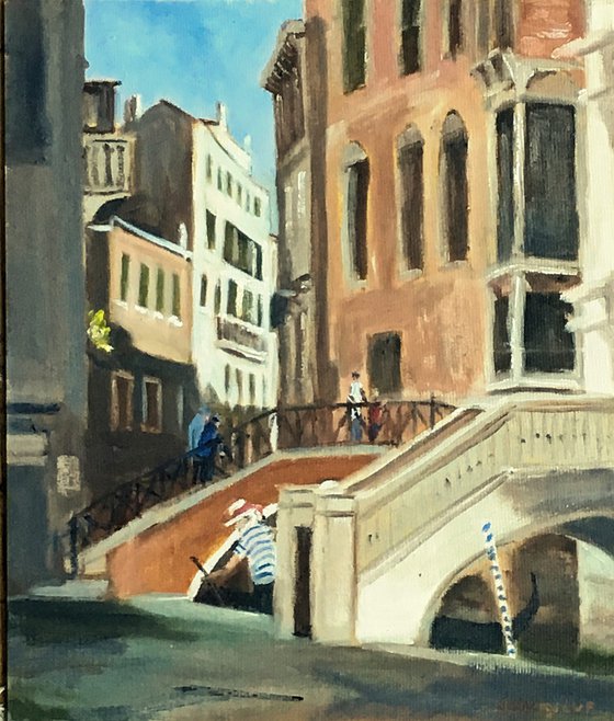 Santa Maria Formosa, Venice, an original oil painting.