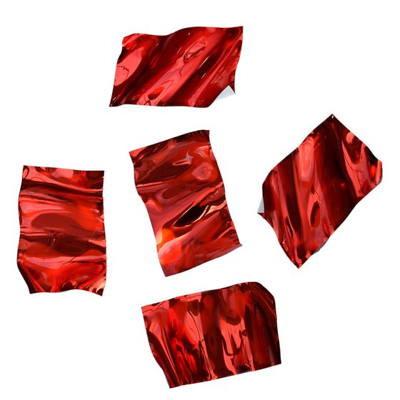 Scattered leaves In Red