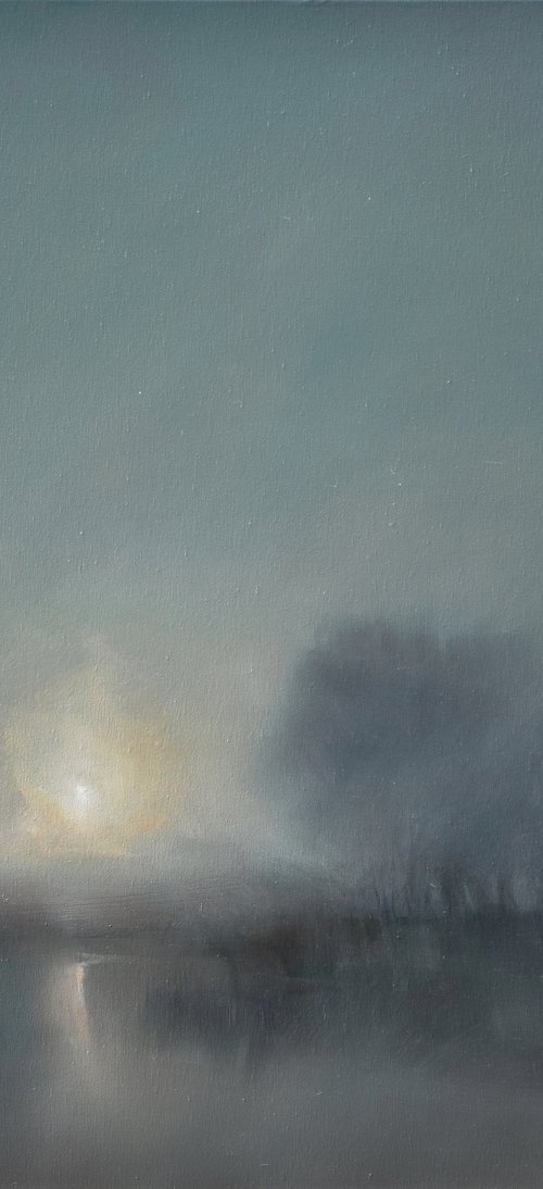 " Misty Sunrise "   SPECIAL PRICE !!! W 100 x H 90 cm by Ivan  Grozdanovski