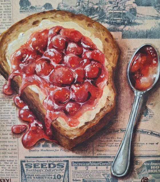 Cherry Jam Toast
