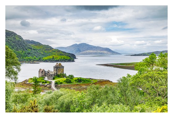 Eilean Donan Castle  - Elevated view - Kyle of Lochalsh Western Scottish Highlands