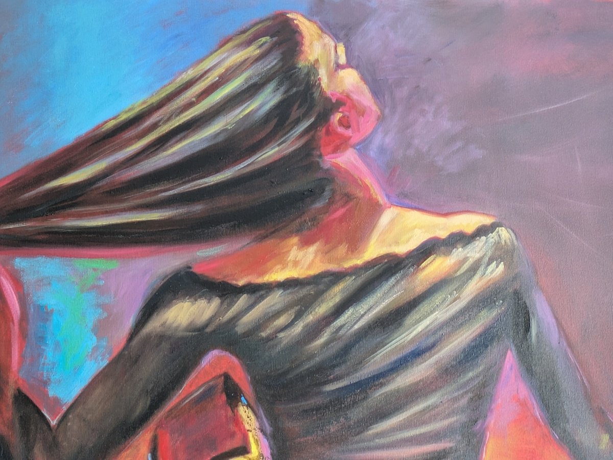 Expressive Oil Painting , The Tension Of Grace By Anna Brazhnikova, 39 X 28, Artwork For Sale On Artfinder