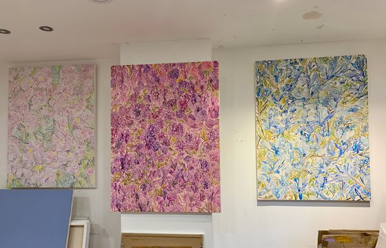 'Water Pink Flowers'