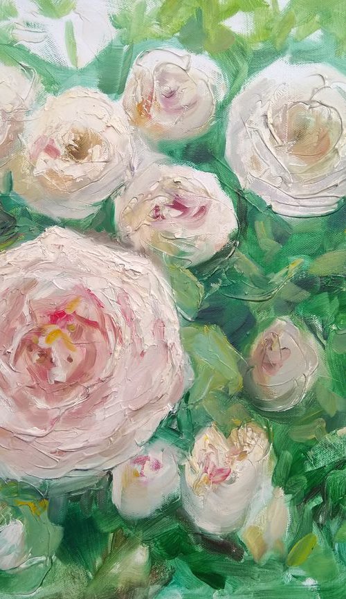 Cream Roses by HELINDA (Olga Müller)