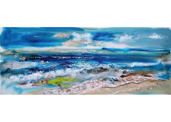 Seascape canvas art, Ocean wall Art, Bedroom Wall Art, Italy Art