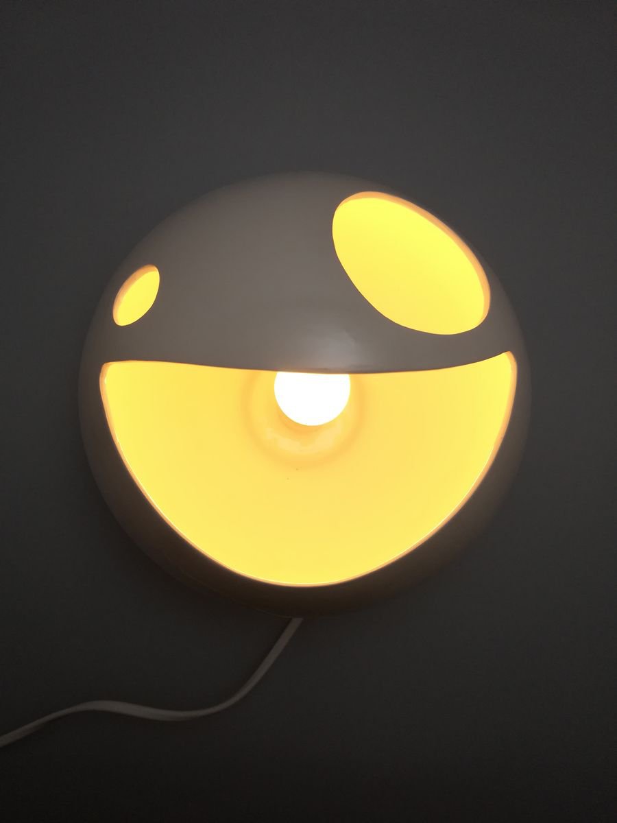 Urban And Pop Portrait Clay Sculpture By Zlatina Krusteva, 7 X 7", "Zany Smiley", Original Artwork