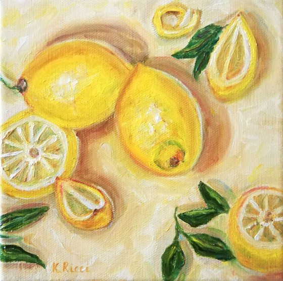 Lemons on Table