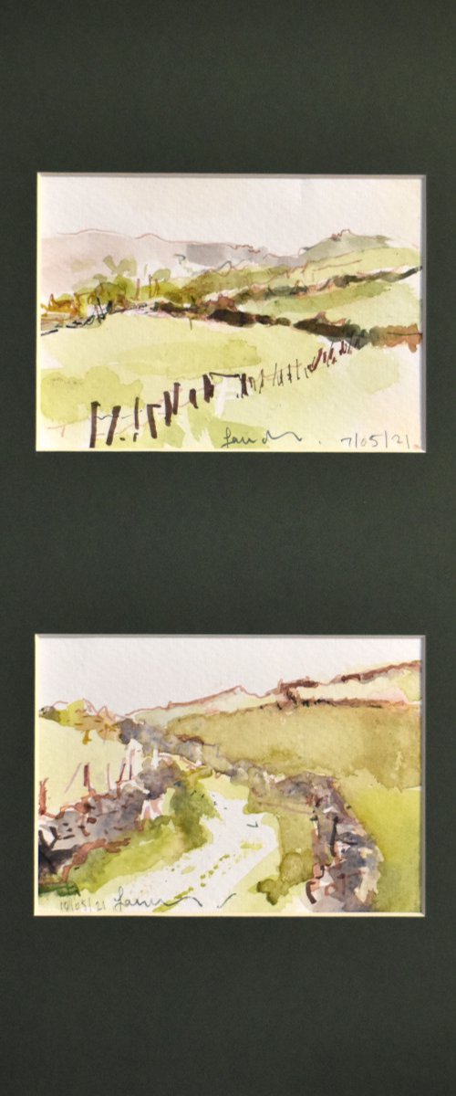 "the paths we take" -Landscape Watercolour Study No 12 by Ian McKay