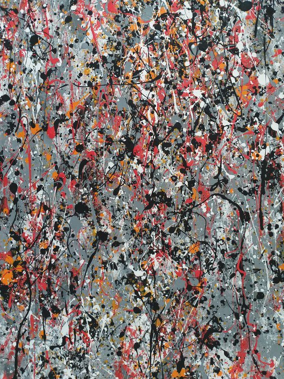 Abstract JACKSON POLLOCK style acrylic on canvas by M.Y.