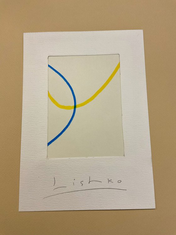 Yellow and blue 21*15 cm / 8,26*5,90 inch