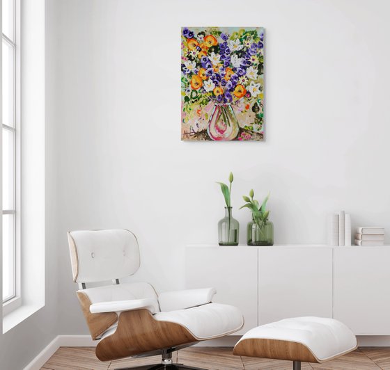 Lilies and Larkspur