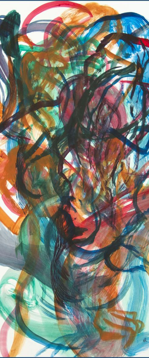 He-Gold Ochre-Blue by Josephine Window
