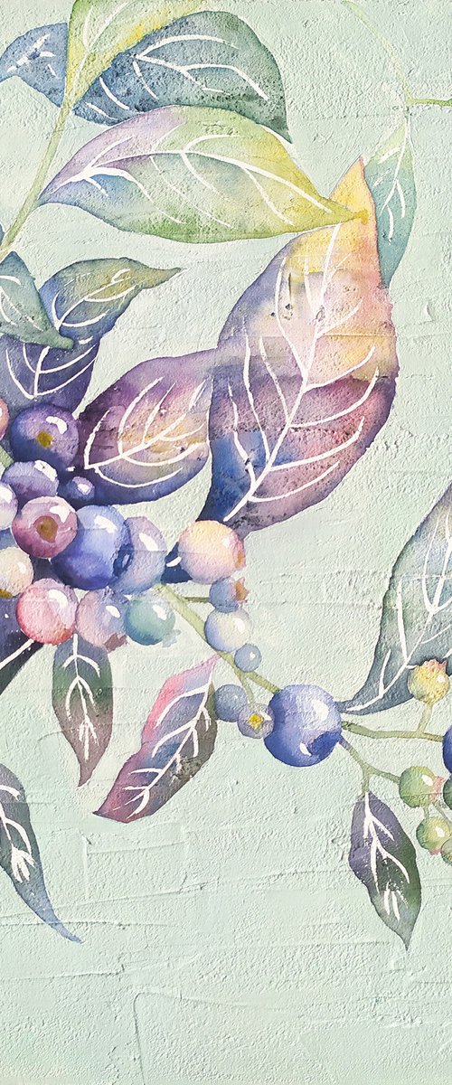 Blueberry Branch by Ekaterina Prisich