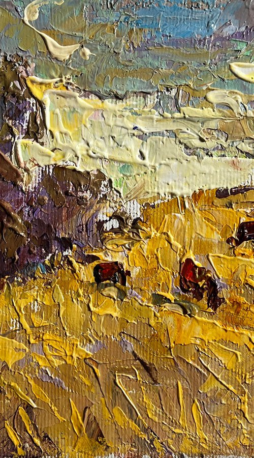 Autumn golden fields by Kalenyuk Alex