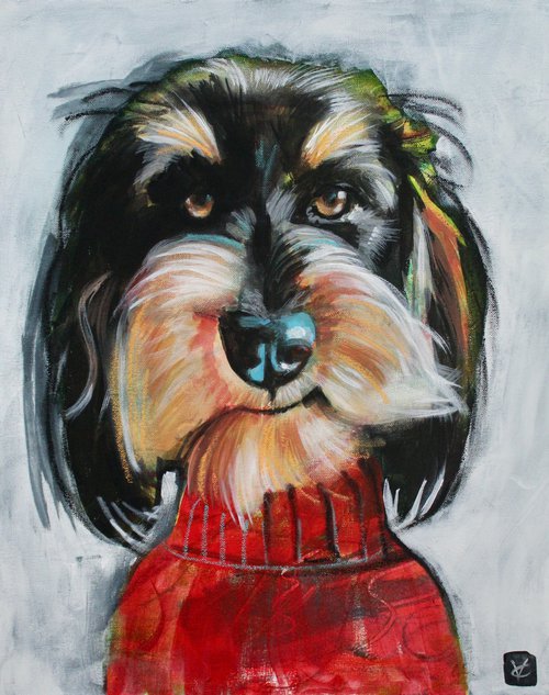 Dog portrait called Something To Smile About by Victoria Coleman