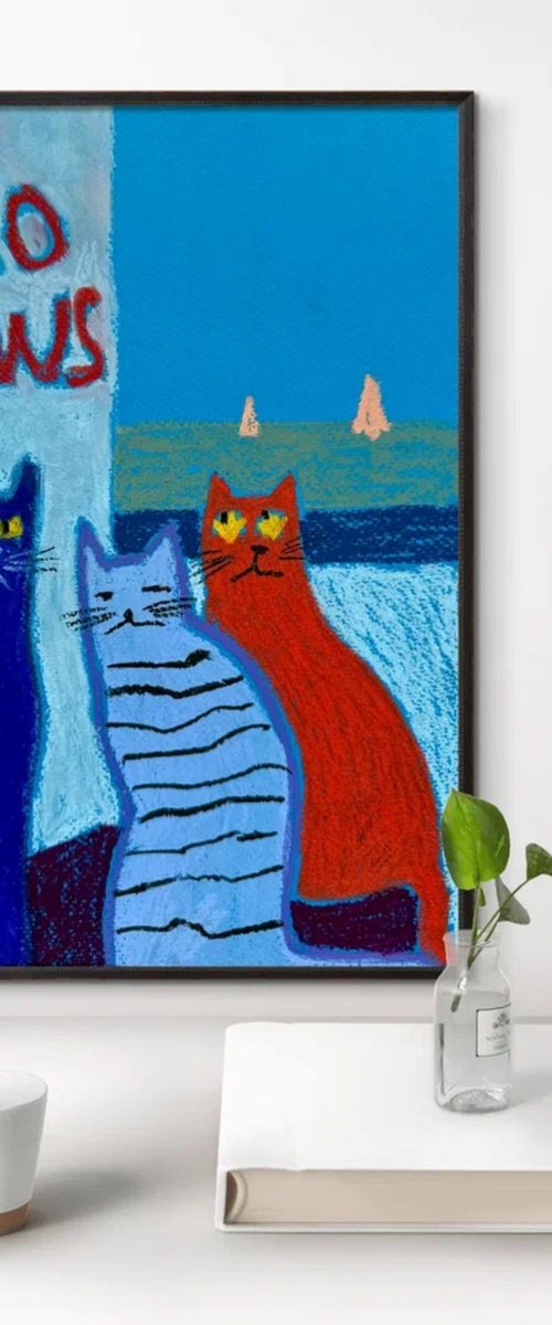 Three Curious Cats by Sasha Robinson