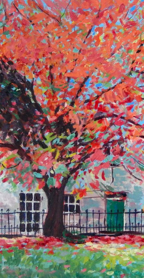 Autumn In The Square, Edinburgh by Stephen Howard Harrison