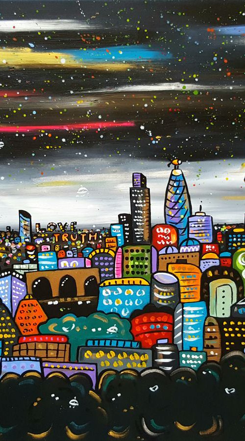 Unique View of London at night.. by Maria Luisa  Azzini