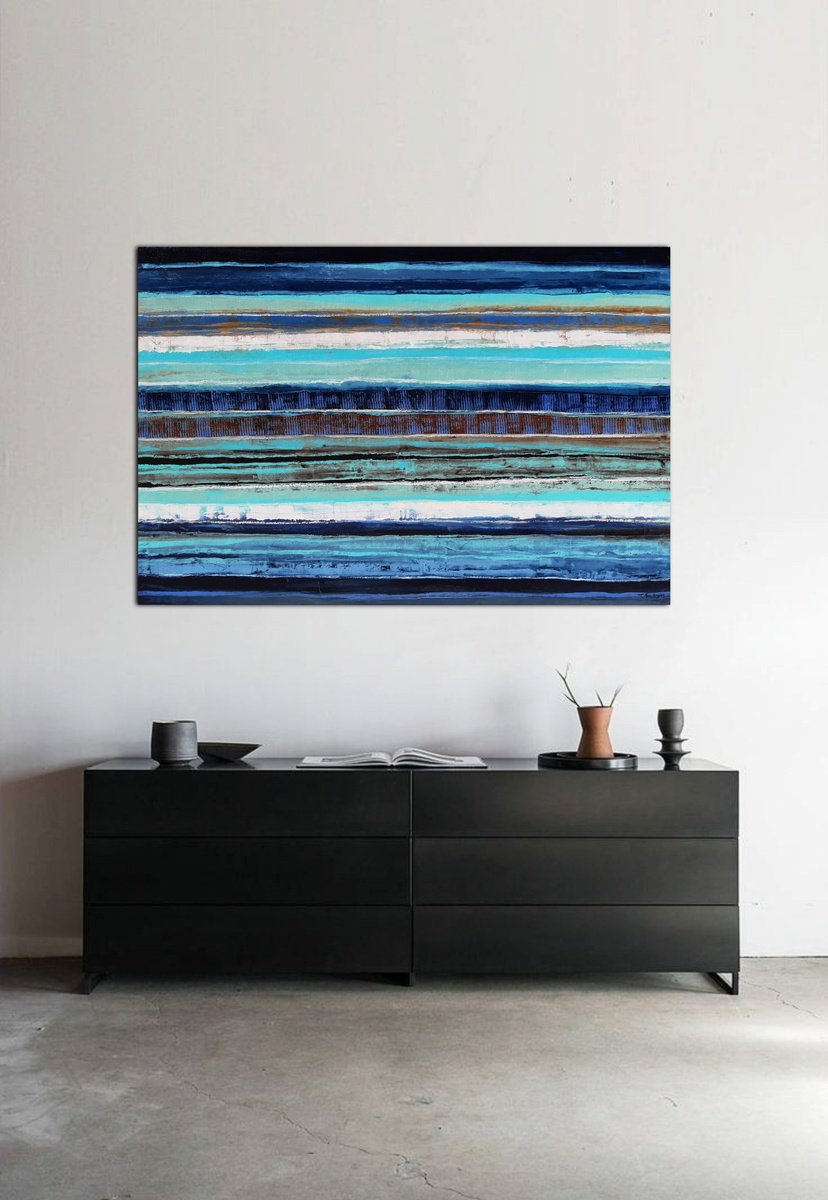 Abstract Oil Painting By Tigran Mamikonyan, 59 X 39", Road Iv 100X150Cm., Original Artwork