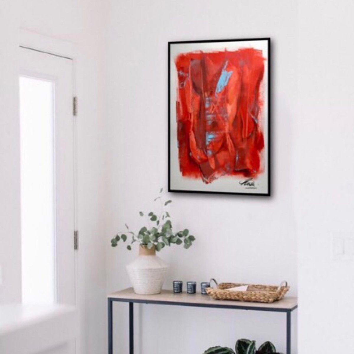 Expressive Abstract Acrylic Painting By Roberta Cervelli, 20 X 28", Abstract #242031, Original Artwork