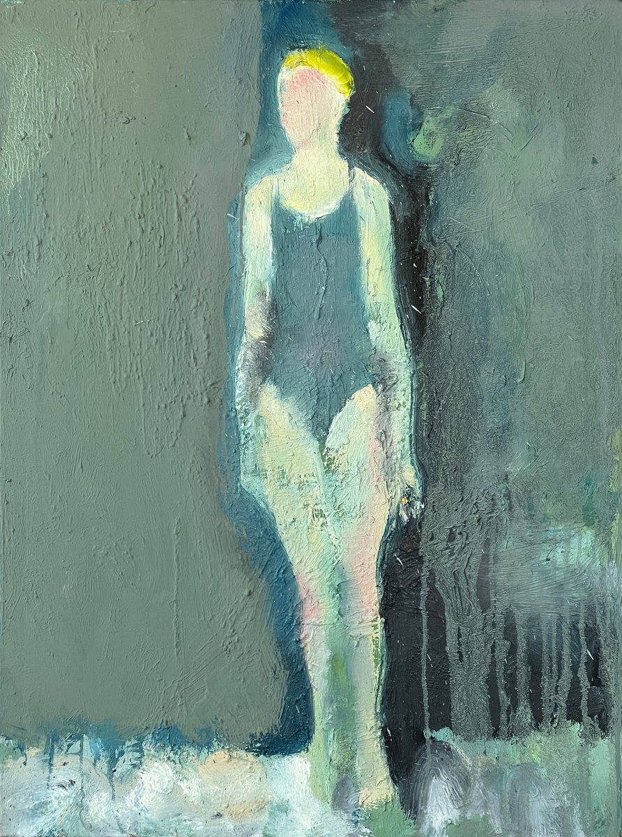 Expressive Portrait Oil Painting By Zakhar Shevchuk, 24 X 31", Uncertainty, Original Artwork