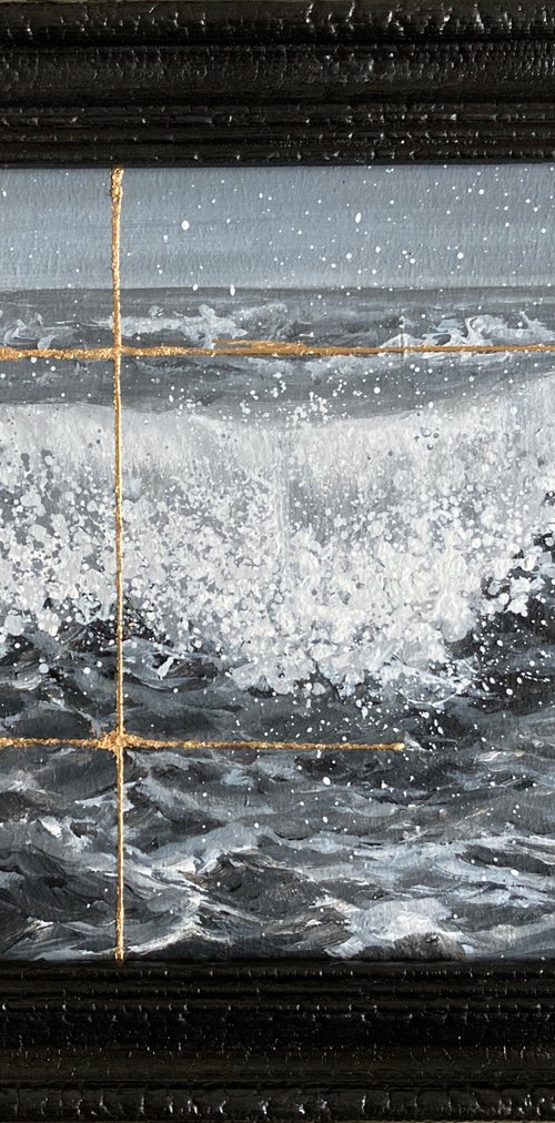 Grey Ocean And Gold by Valeria Golovenkina