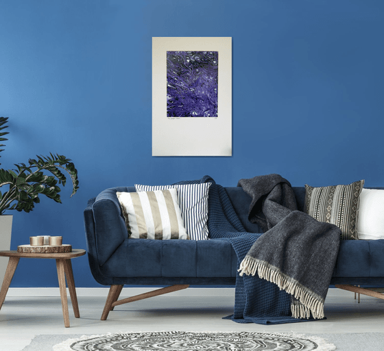 The purple ocean (matted artwork)