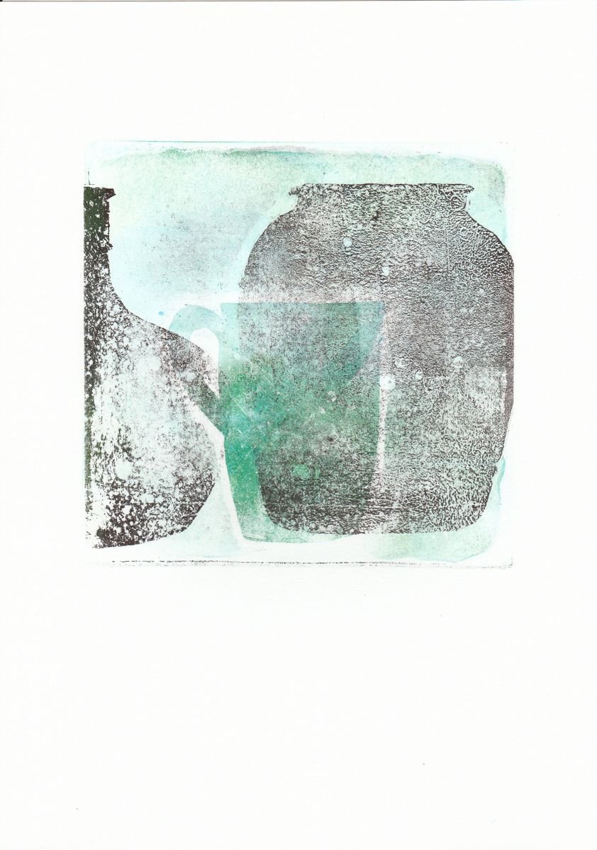 Still Life Limited Edition Print By Hilde Hoekstra, 8 X 12, Monoprint - Still Life No. 20, Original Artwork