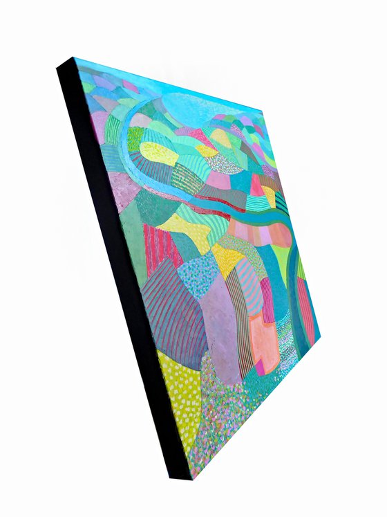 VIEW OVER PATCHWORK FIELDS