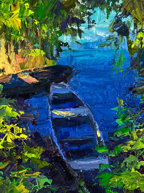 Boats on a Summer Lake