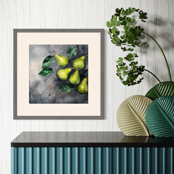 Through the Wall: Green Pears 3