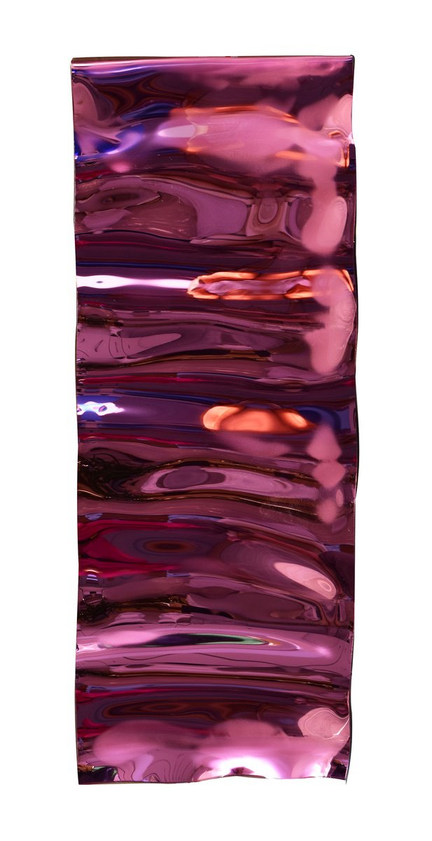 Geometric Abstract Sculpture By Anna Sidi-Yacoub, 13 X 34, La Vie En Rose Ii, Original Artwork