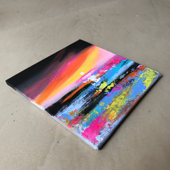 Color Crush !! Small Painting !! Mini Painting !! Abstract Landscape