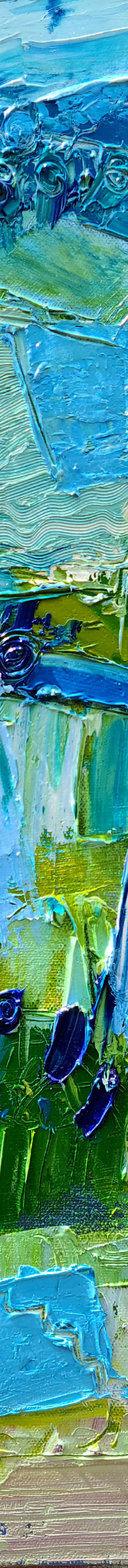 Abstract landscape in blue #2 by Stacy Neasham