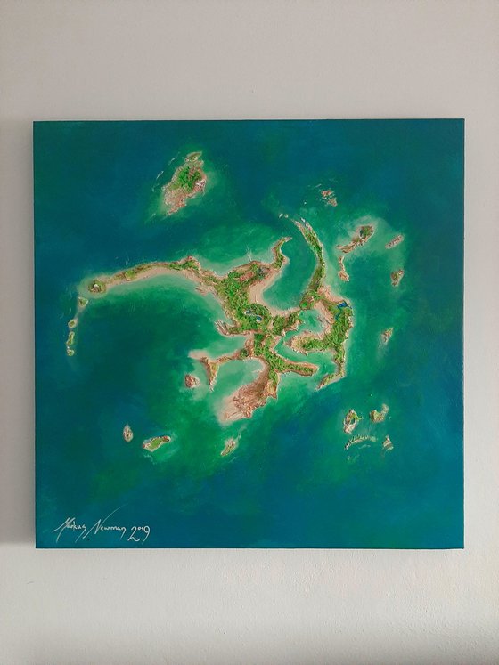 'The Newmanicus islands II' textured painting