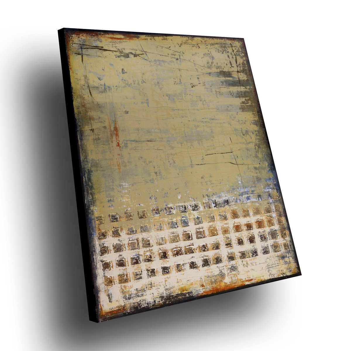 Organic Abstract Acrylic Painting By Inez Froehlich, 39 X 51, Bygone Times, Original Artwork