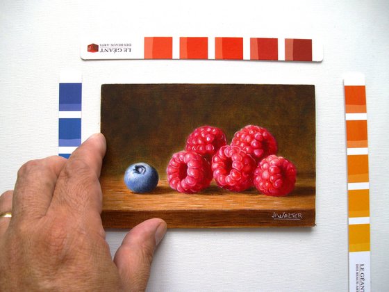 Raspberries and blueberry