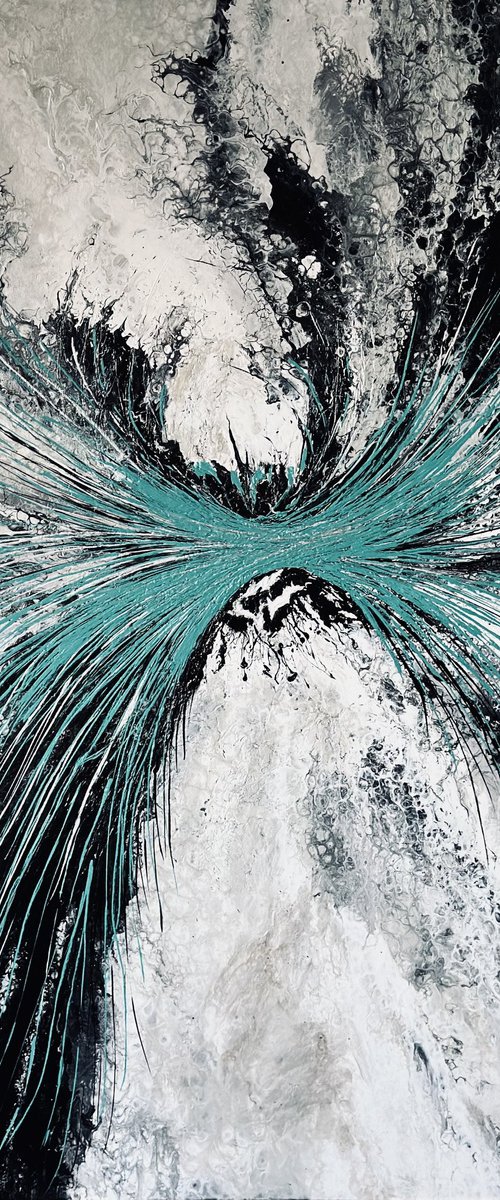 Crescendo — Turquoise Abstract by Kseniia Turik