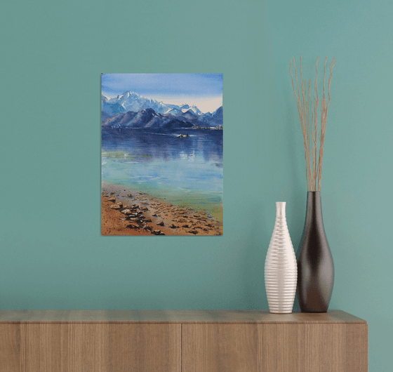 Mountain blue waters