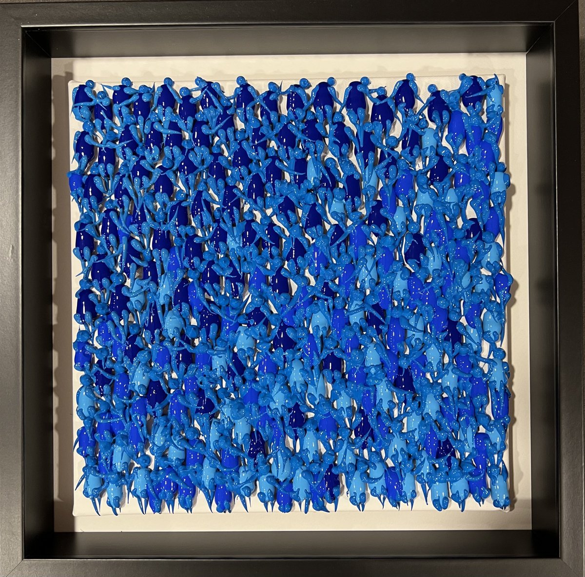 Abstract Portrait Acrylic Painting By Eka Peradze, 11 X 11, Freedom People Eka Peradze Art, Original Artwork