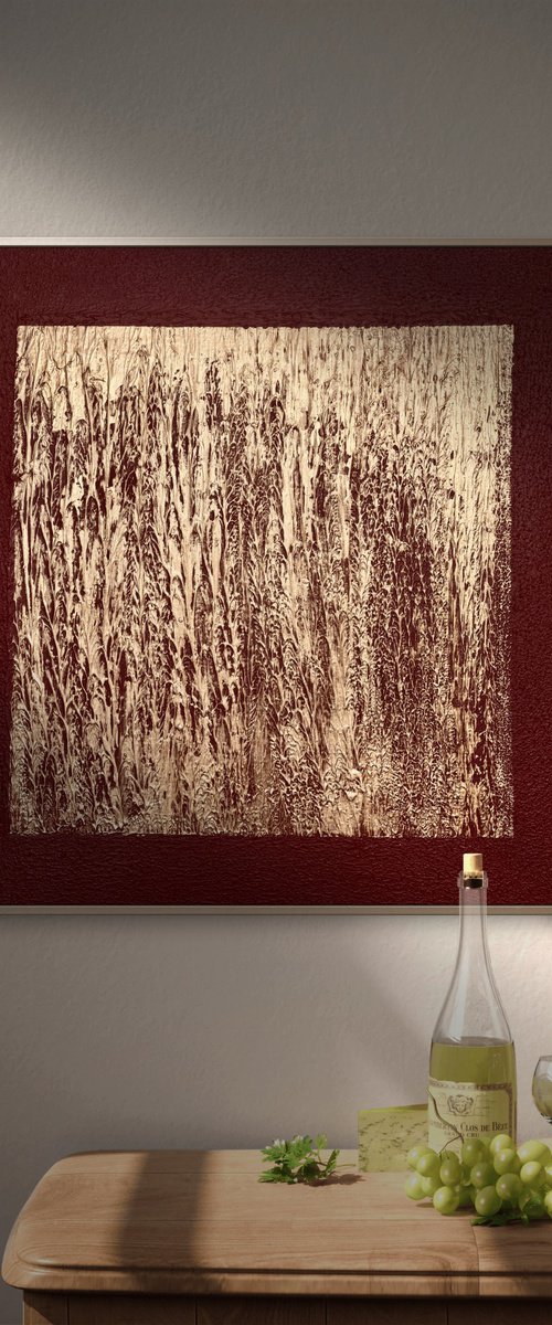„Gilded Terrain“ 80x80x4 cm by Exclusive Arts