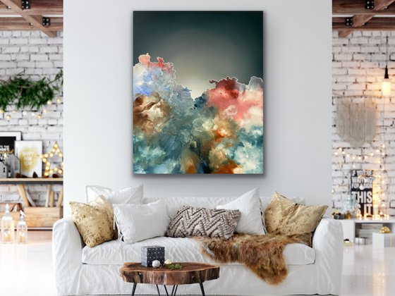 Atomic calm - Large oil on Canvas - 80cm x 100cm